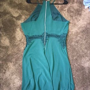 Forest Green mini skater dress